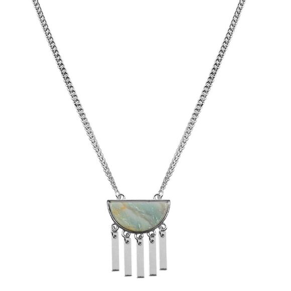 RETAIL $40 Kinsley Armelle Bianca Collection Silver Solar Necklace Necklace*26" - Picture 1 of 2